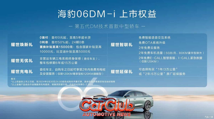 Продажи BYD Seal 06 DM-i стартовали: цены от 99 800 до 139 800 юаней — изображение 1
